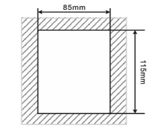 H series tray opening size