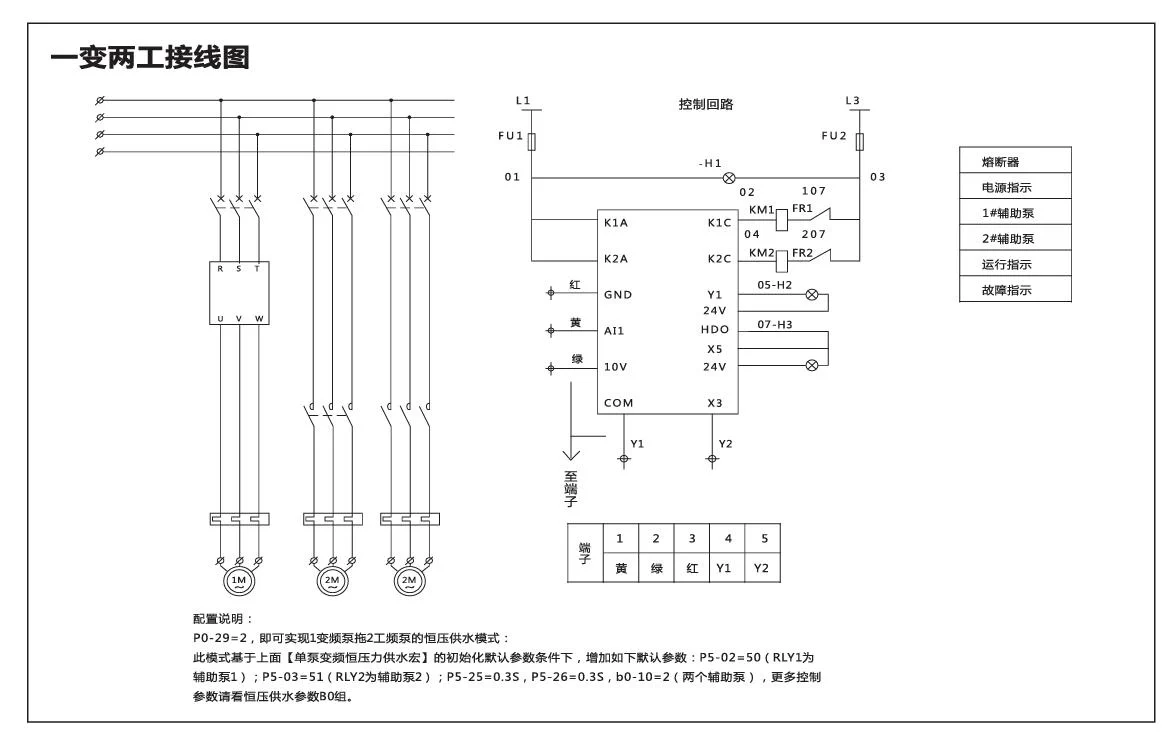 SKF8000 Series High Performance General Vector Inverter One Frequency Two Power Frequency Wiring Diagram - SKF8000 Series High Performance General Vector Inverter: One Frequency Two Power Frequency Wiring Diagram